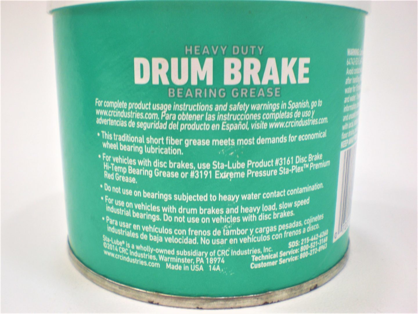 CRC StaLube SL3131 Heavy Duty Drum Brake Bearing Grease *14OZ CAN*NEW