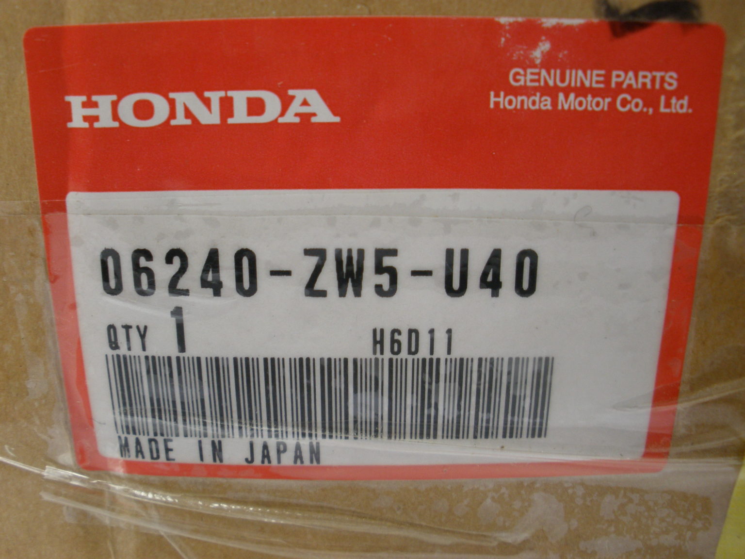 Honda 06240-ZW5-U40 Binnacle Top Mount Control Throttle Shift Single ...