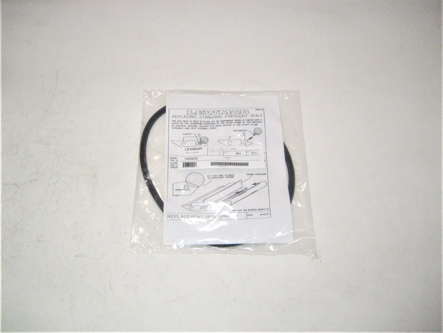 Lewmar 19898600 Size 1 Marine Boat Portlight Gasket Seal Kit *NEW*FREE