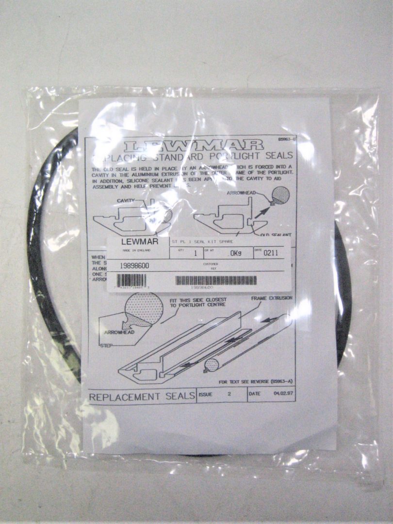 Lewmar 19898600 Size 1 Marine Boat Portlight Gasket Seal Kit *NEW*FREE