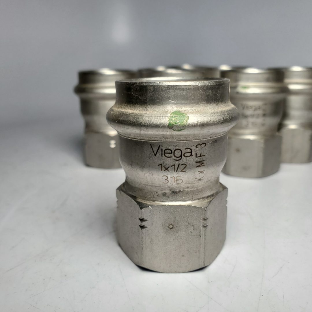 Viega ProPress 3/4 In. Press 316 Stainless Steel Coupling With Stop  10 Pack 80270