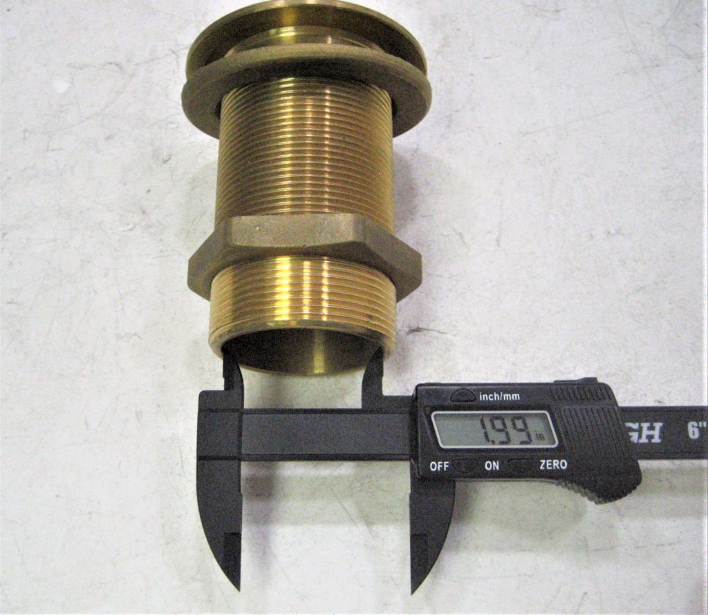 Marine Boat 2" Bronze Through Thru Hull Fitting *BLEM*FREE SHIPPING