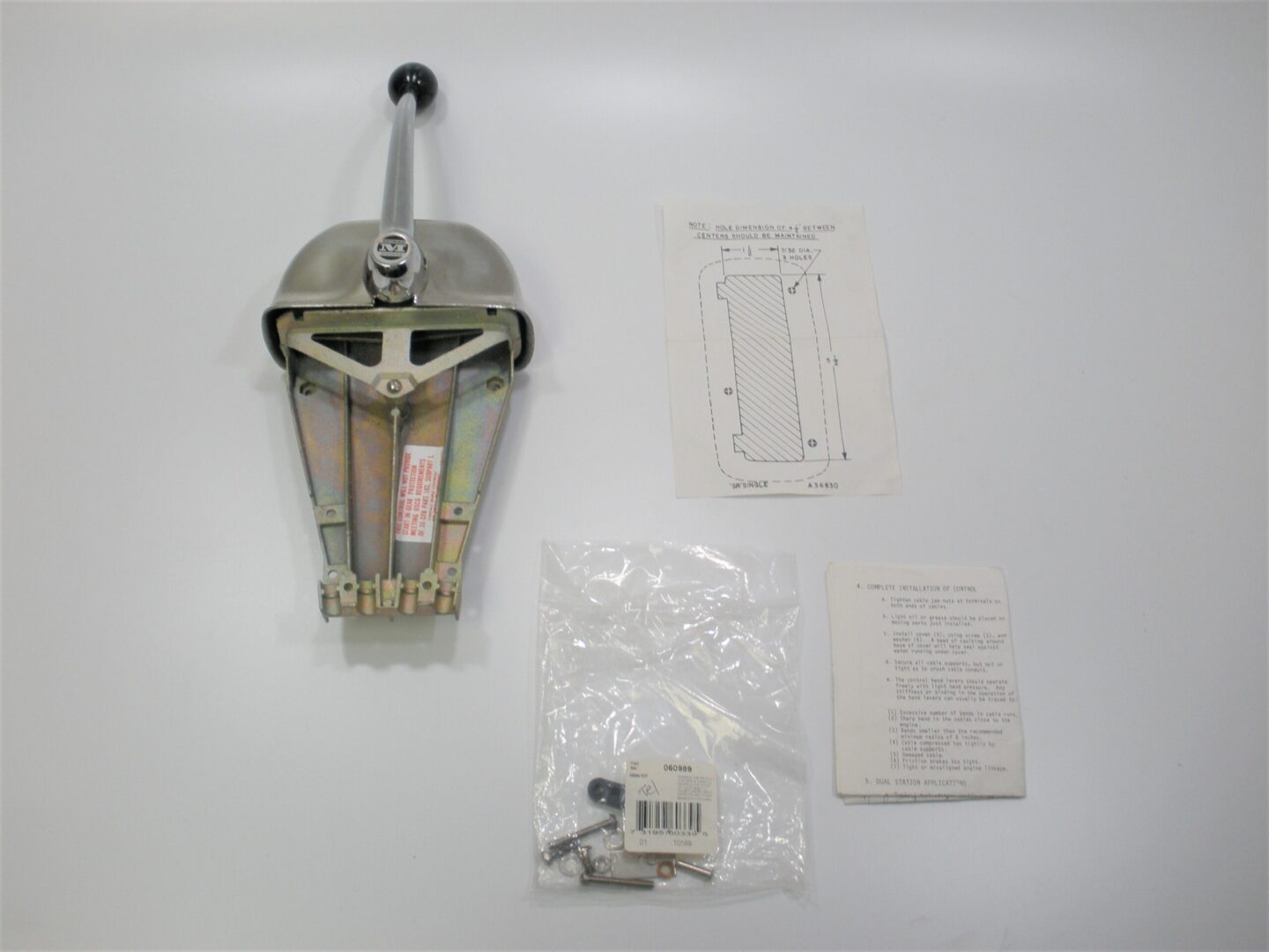 Teleflex E36468-1 Morse SR 33-C Single Arm Top Mount Throttle Binnacle ...