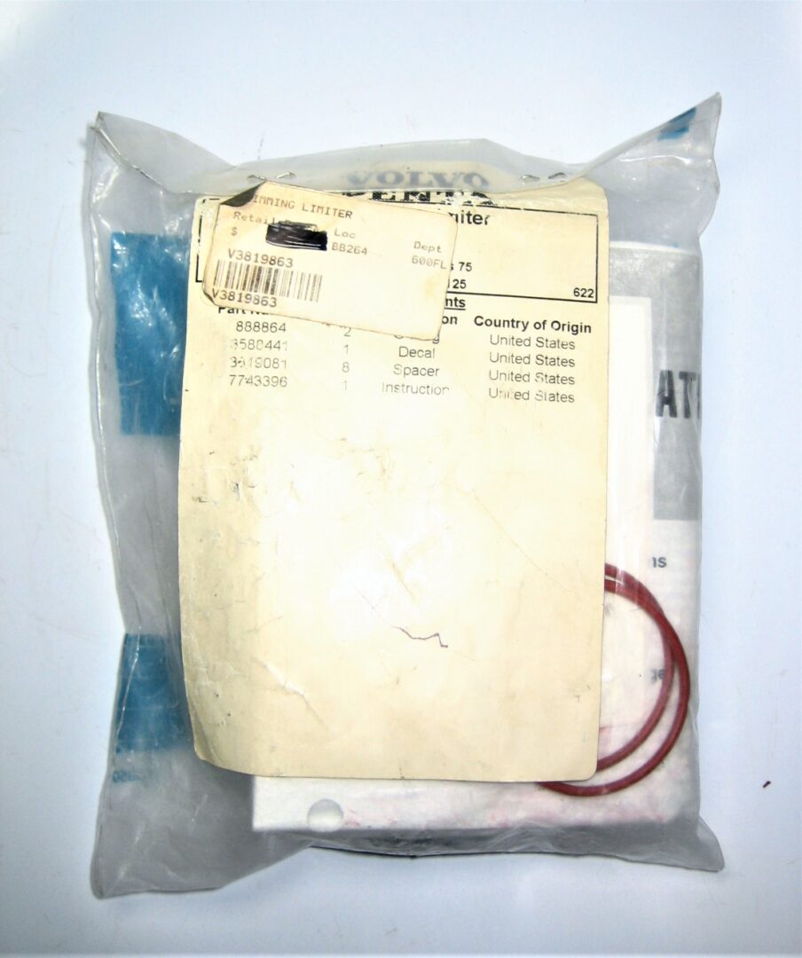 Volvo Penta 3819863 SX DPS Marine Sterndrive Boat Motor Trim Limiter ...