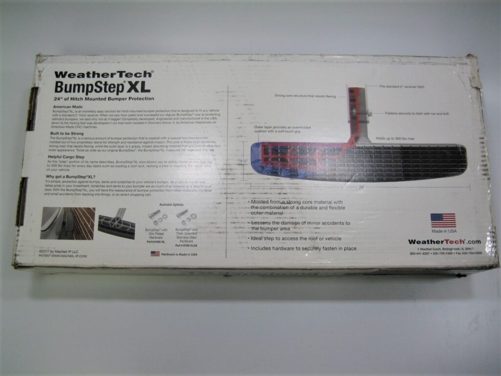 WeatherTech BumpStep XL 2" Trailer Hitch Receiver Step Bumper