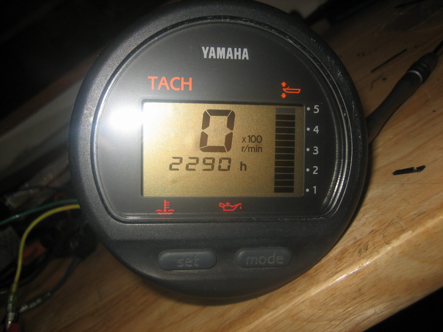 Yamaha Outboard Tachometer LCD Display Replacement - Fits Gauge Unit 6Y5-8350T-D0-00