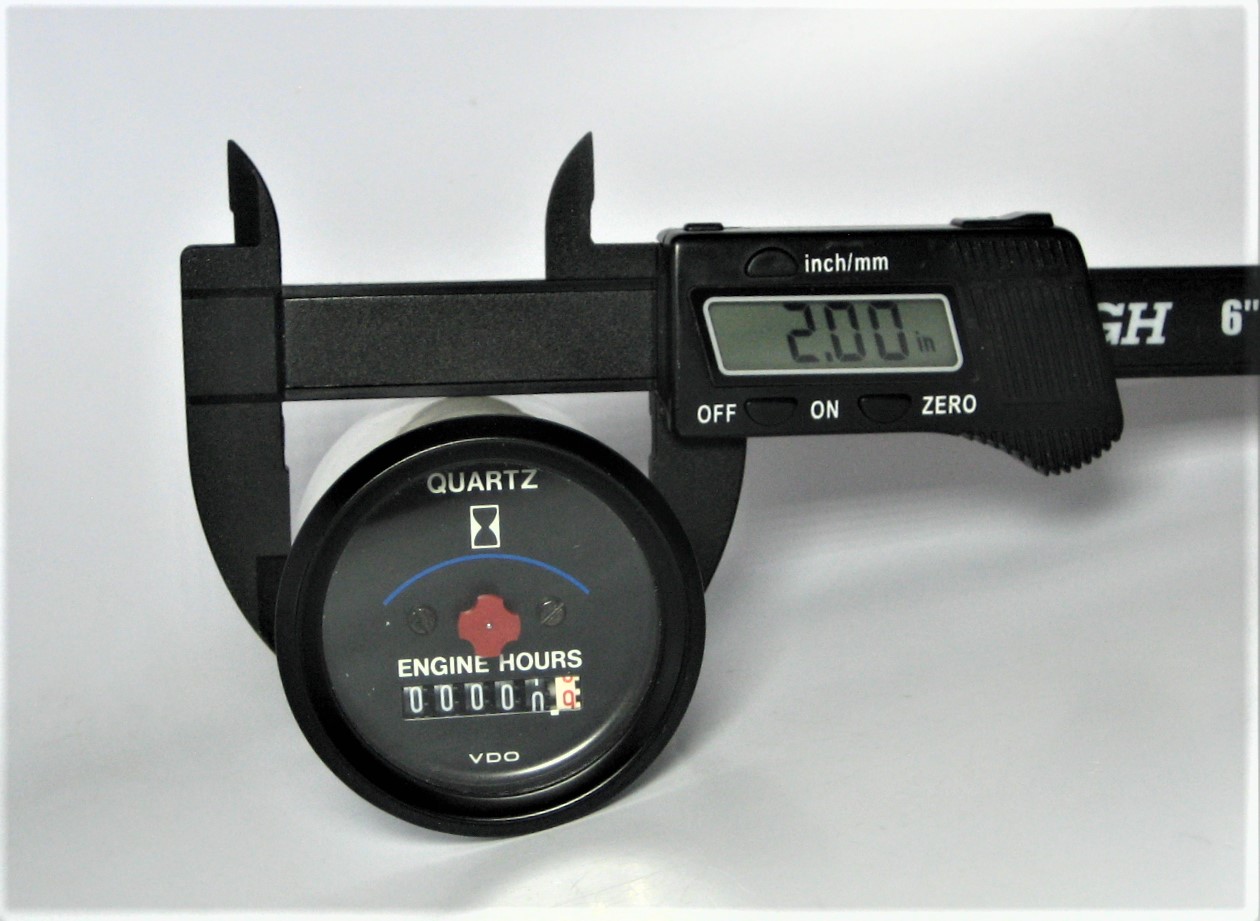 VDO 331 502 Quartz Marine/Auto 21/16" Dia. 12/24V Illuminated Hour