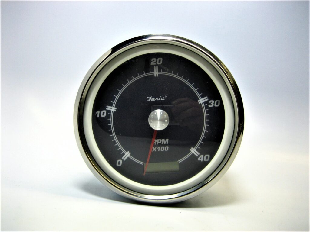 Faria TDH205A NEW Marine Outboard 41/2" Dia. 4,000 RPM Tachometer w