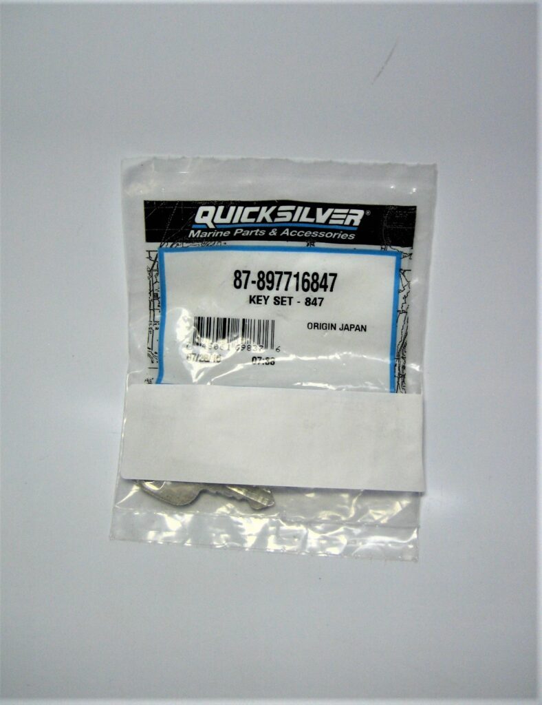 Quicksilver 87897716847 OEM NEW Mercury Ignition Key Set 847 for 87