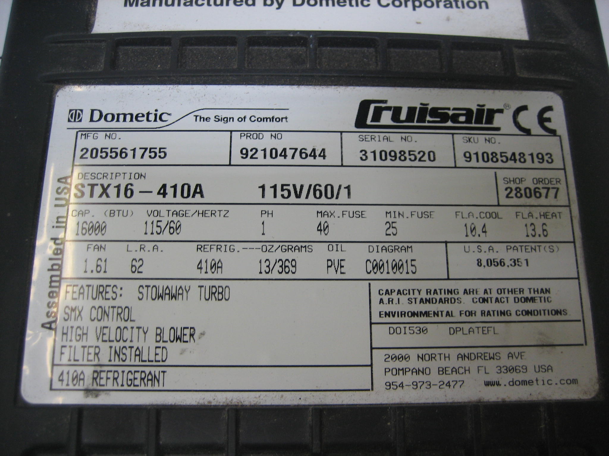 cruisair dometic control board pcb unit for stx16-410a - working - max 05272023 -2-