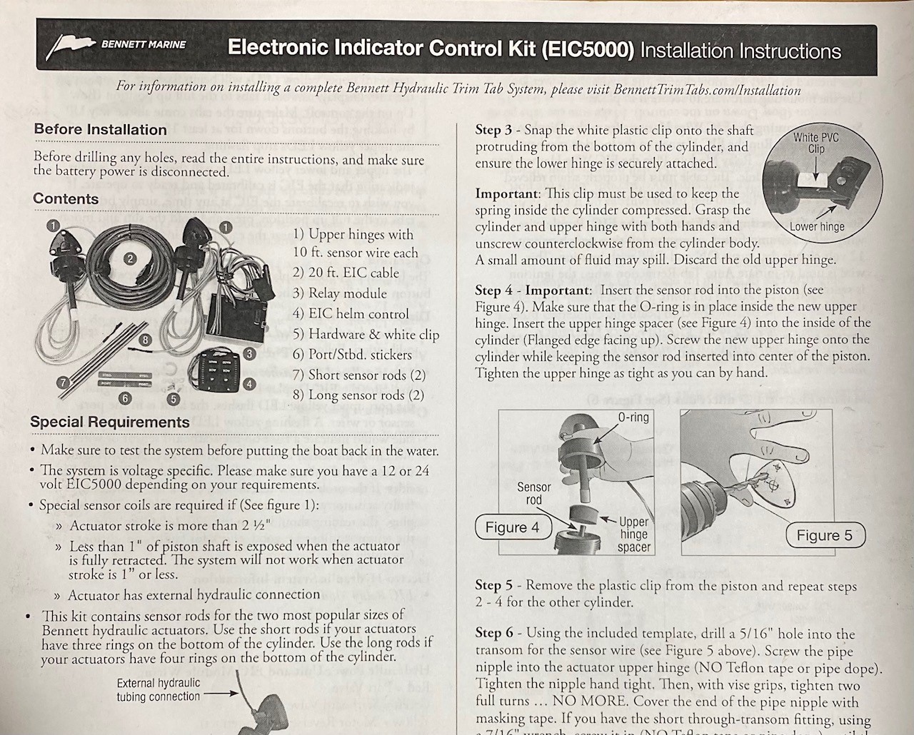 NEW Marine EIC5000 Electronic Indicator Control Kit , 12 Volt