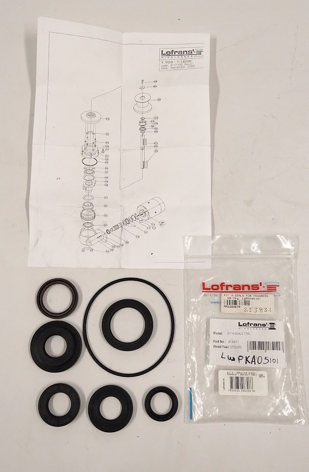 Lofrans - T700 - 418411 - Seal Kit For Airon / Progress - Max Marine Outlet