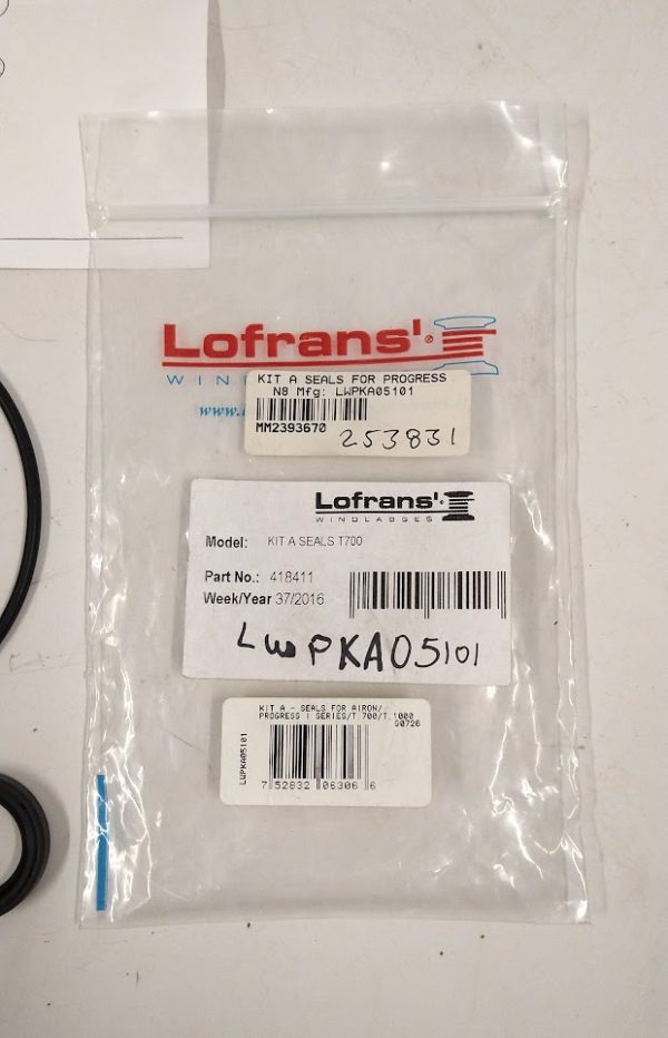 Lofrans - T700 - 418411 - Seal Kit For Airon / Progress - Max Marine Outlet