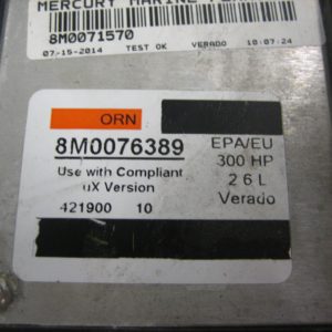 mercury verado ecu for l6 300hp - 8m0076389 - condition unknown - max 09152023 -3-