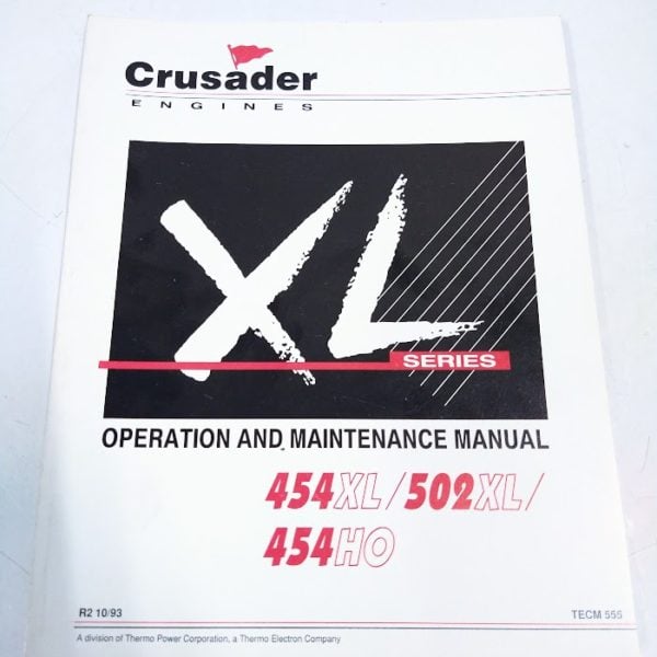 Crusader Engines 22845, XL Series Operation And Maintenance Manual ...