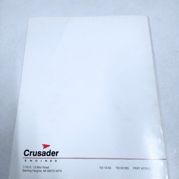 Crusader Engines 22845, XL Series Operation And Maintenance Manual ...