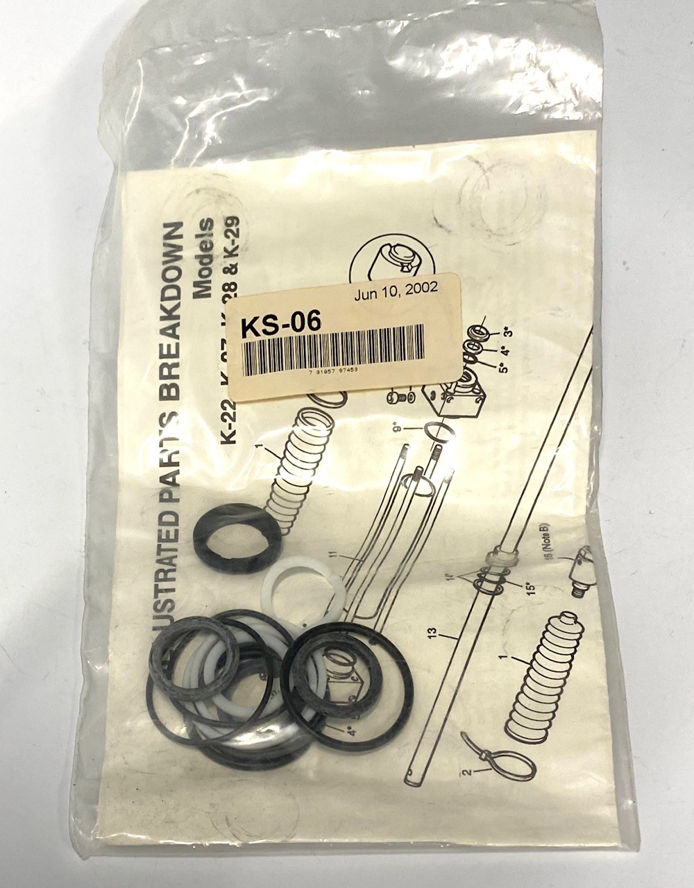 NEW Hynautic KS06 , Seal Kit for K22 , K27 , K28 & K29 Cylinders