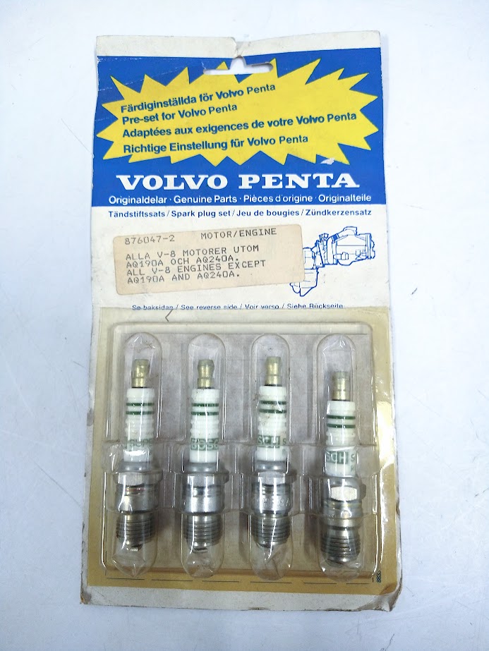 NEW Volvo Penta 8760472, Spark Plug Set, OEM 2 Pack Max Marine