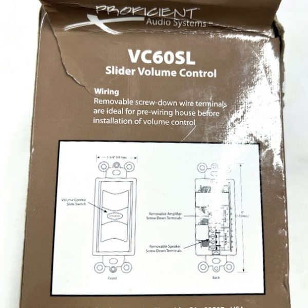 Proficient VC60SL, Slider Volume Control - Max Marine Outlet