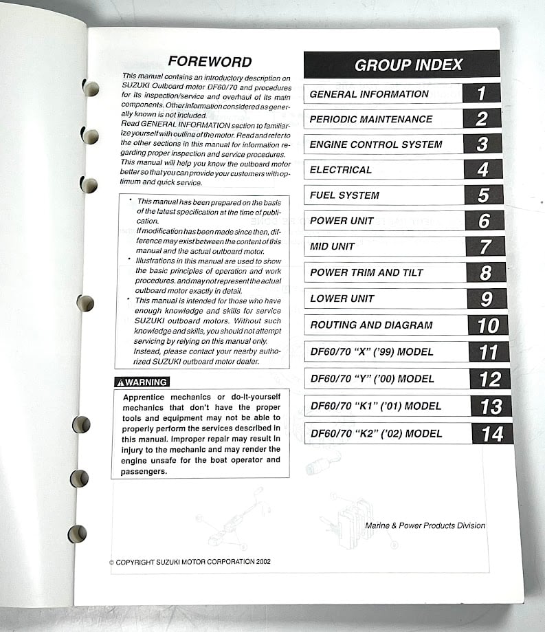 Suzuki 99500-99E03-01E, Outboard DF 60 & 70 Service Manual - Max