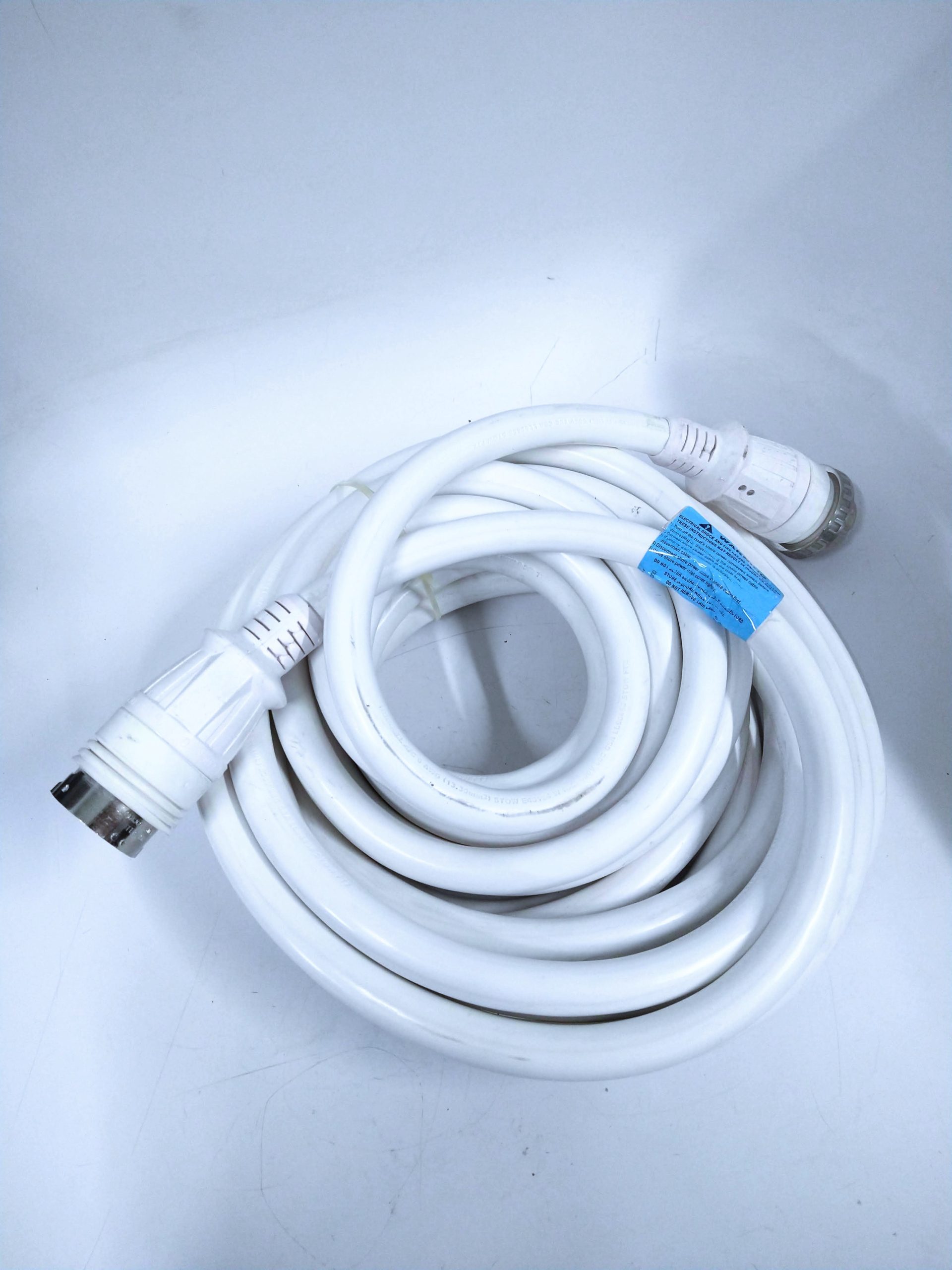 Hubbell 50 AMP Marine Cable 50ft 125/250V White HBL61CM52W - Max