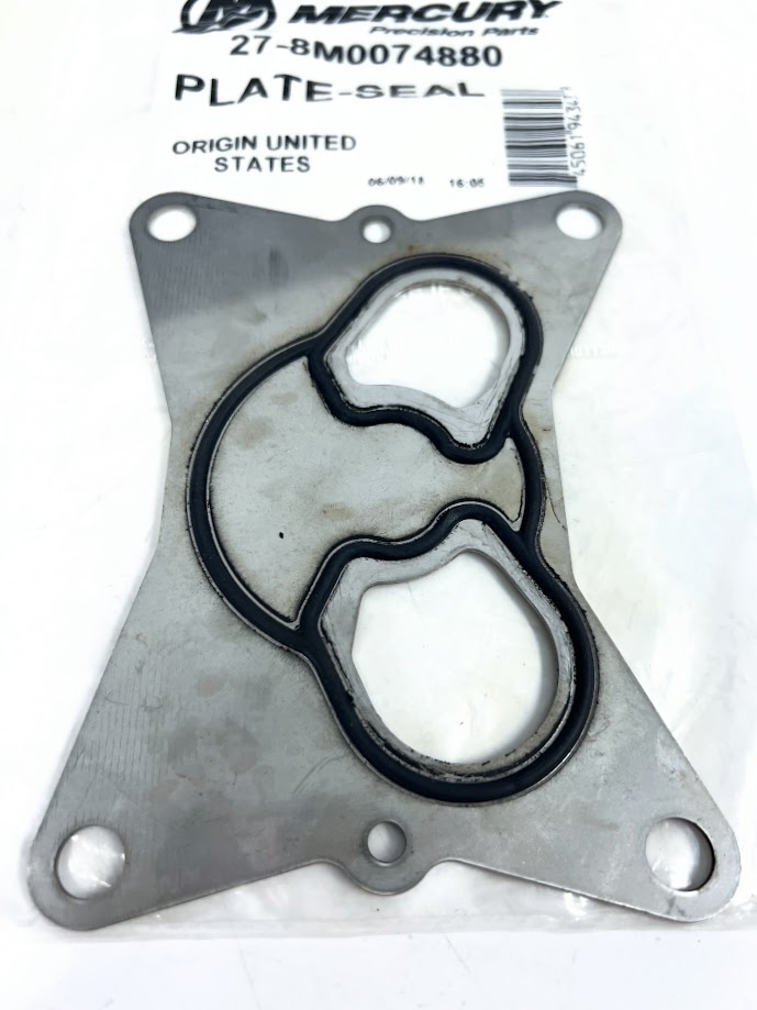 Mercury 27-8M0074880, Plate Seal Gasket, OEM, 2 Pack - Max