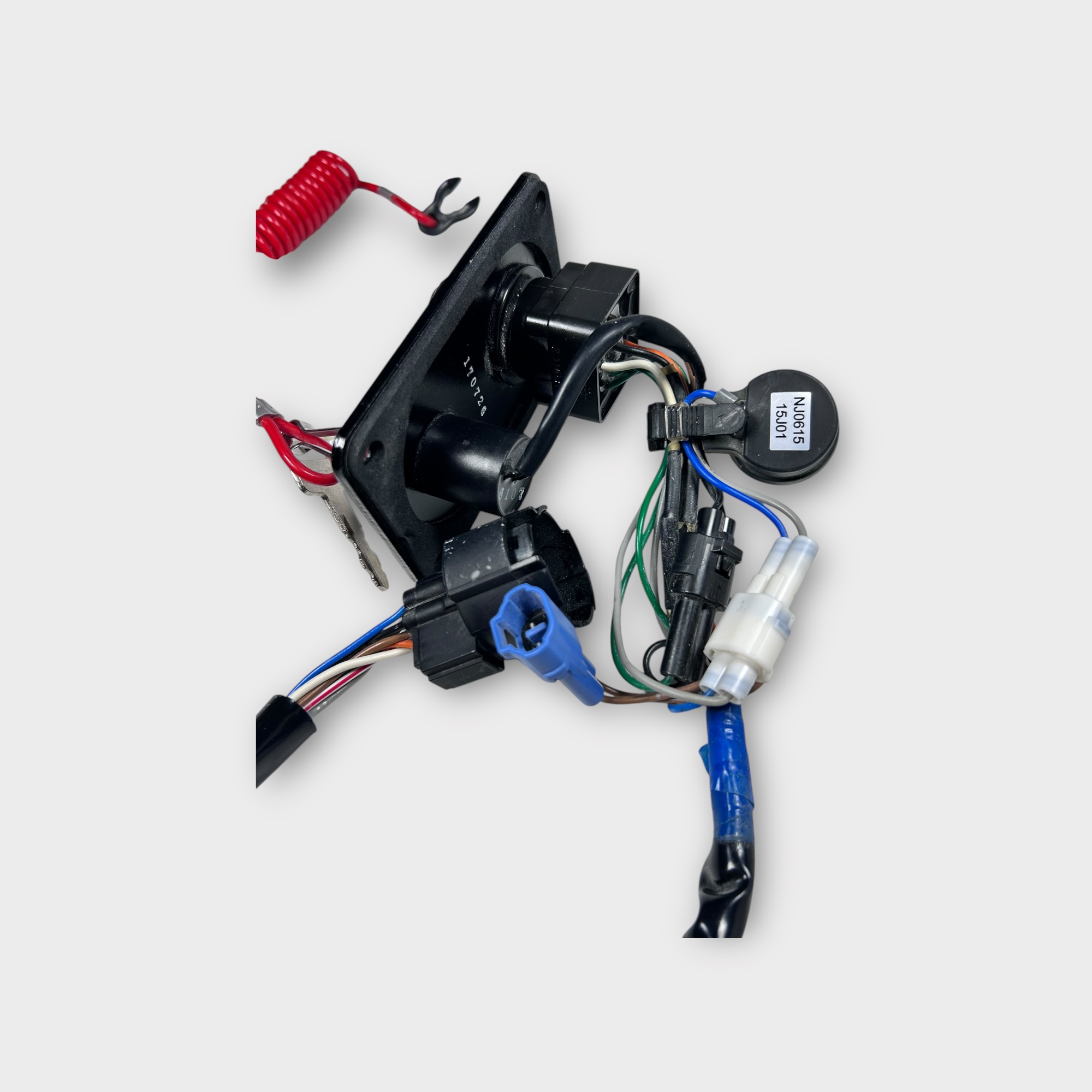 Marine Gear Ignition Key Switch Panel For Suzuki Outboard Single Engine - Replaces 37100-96J24, 37100-96J27
