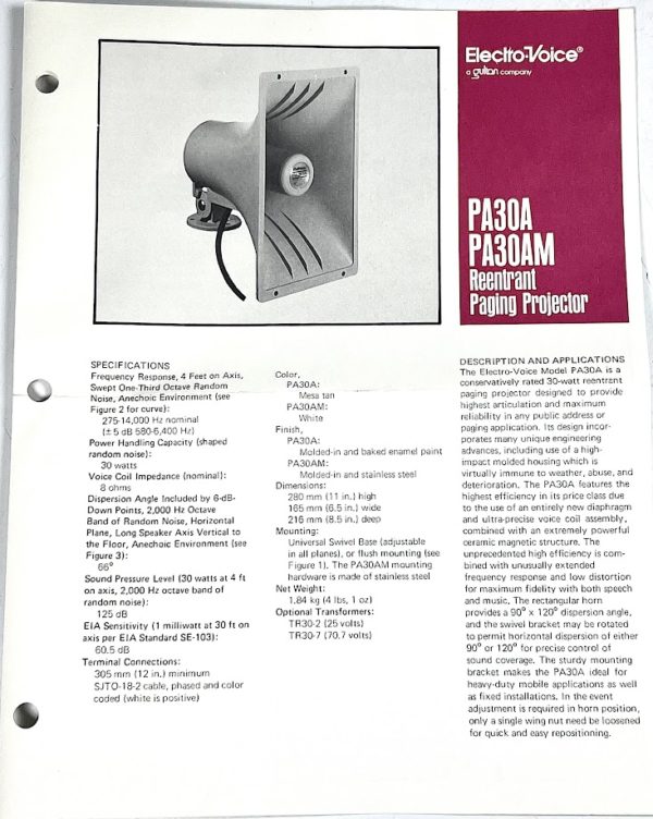 electro-voice-pa30a-paging-projector-11in-x-6-5-8in-made-in-usa-new-oem-brandon-y-20241223-091105-763595