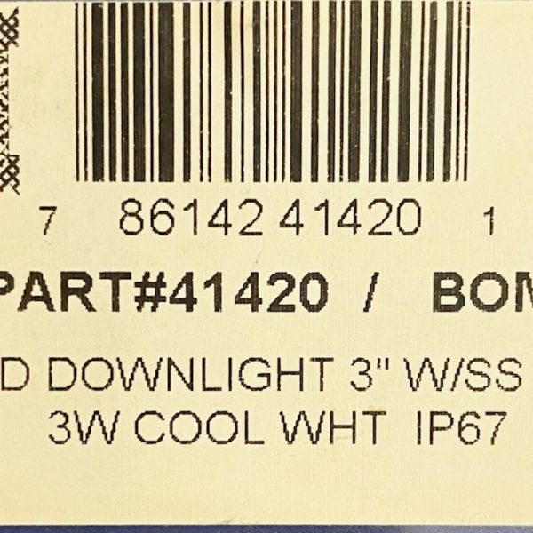 Scandvik 41420 A3 LED Downlight 3'' With SS Bezel 3W Cool White ...