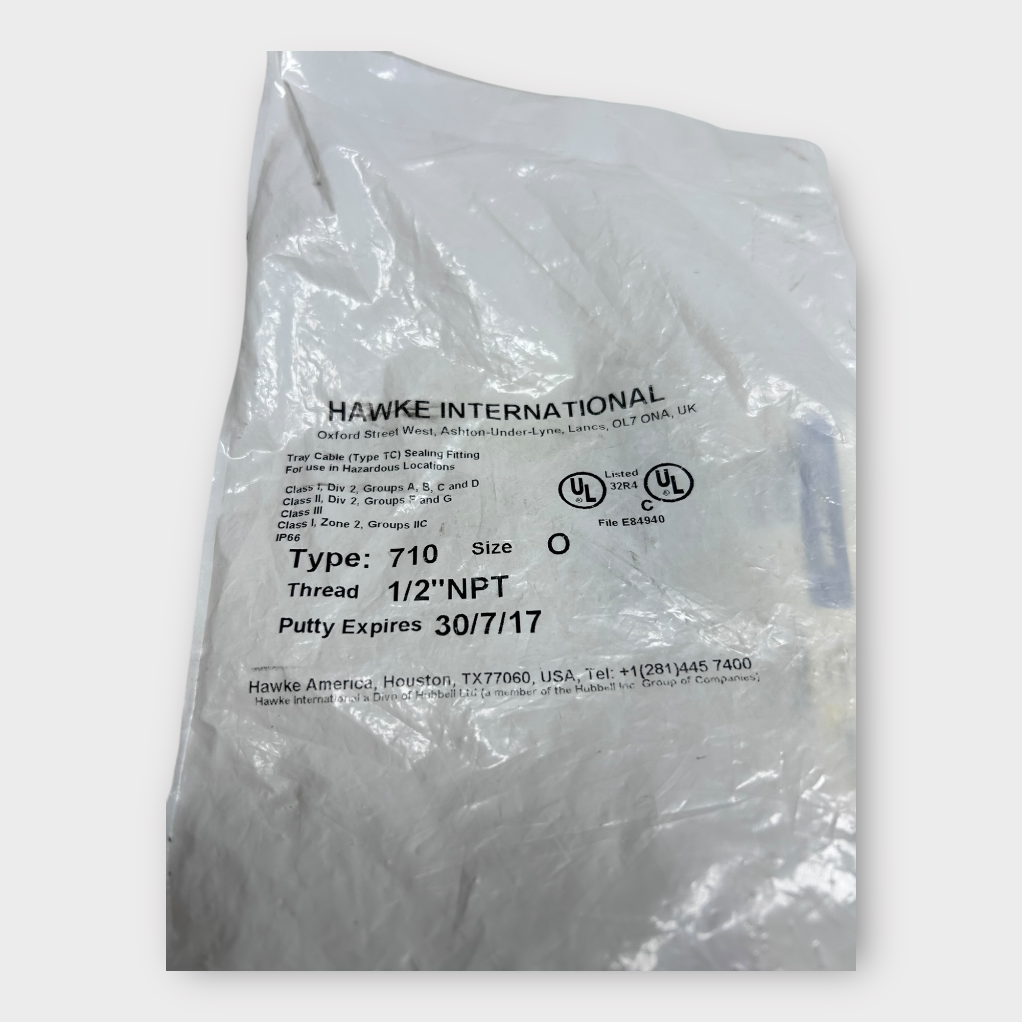 Hawke International Type 710, 1/2'' NPT Cable Gland Connector - Max ...