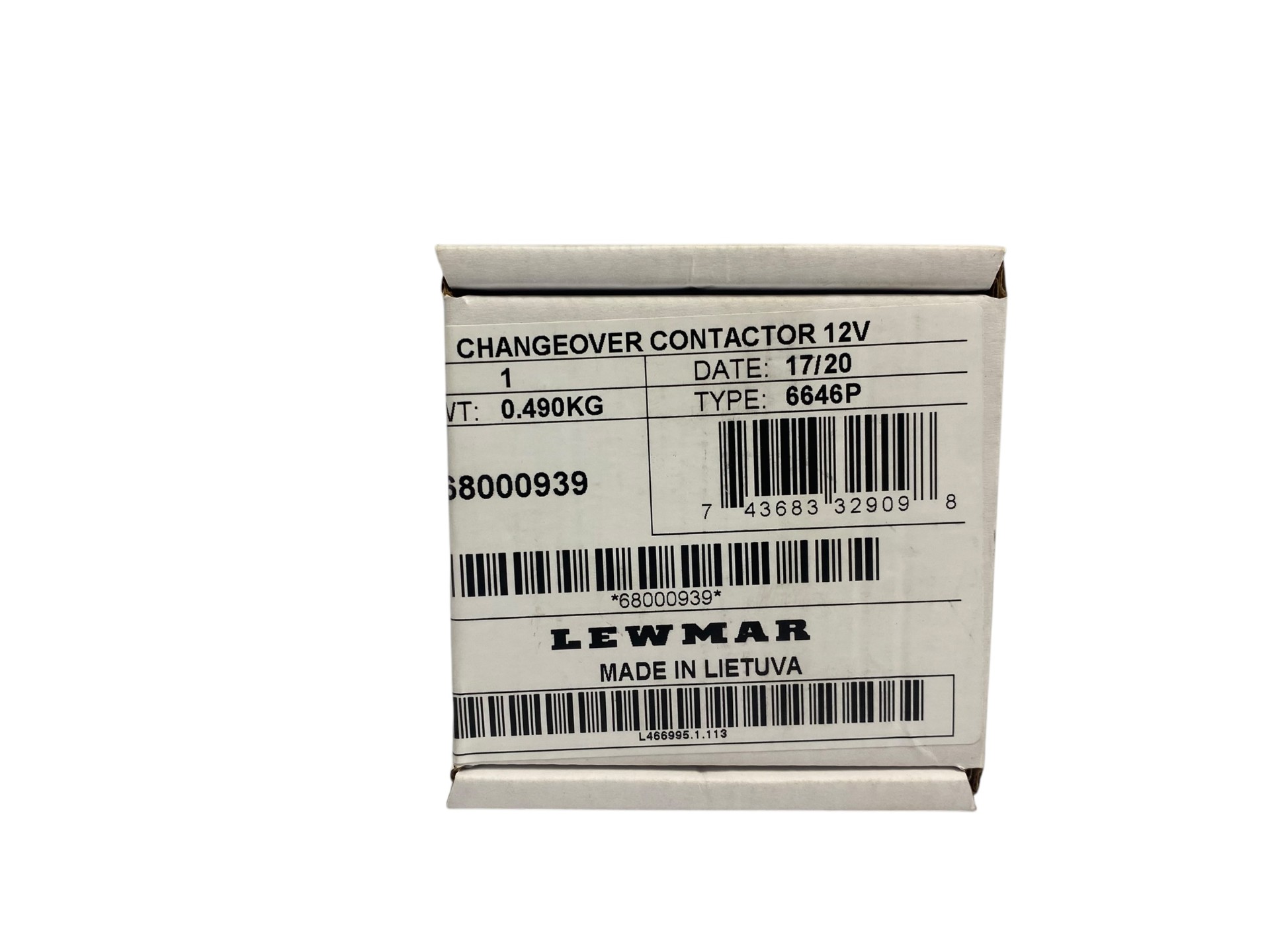 Wls 8939 Lewmar 68000939, Windlass Control Solenoid / Changeover Contactor, 12V ...