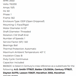 oberdorfer-109mb-j19-pump-century-b606dc-ac-motor-1-2-hp-60hz-for-parts-brandon-y-20250702-141854-89730