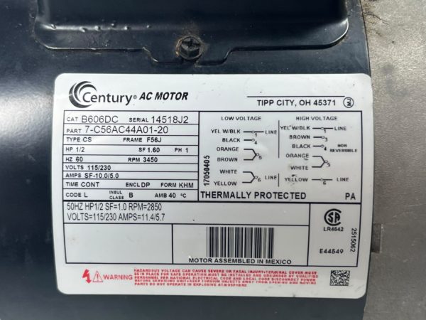 oberdorfer-109mb-j19-pump-century-b606dc-ac-motor-1-2-hp-60hz-for-parts-brandon-y-20250702-142339-480261