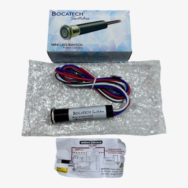 Bocatech BTANAVLEDSW, Marine Nav / Anchor Button Switch 10A - 12V - Max ...