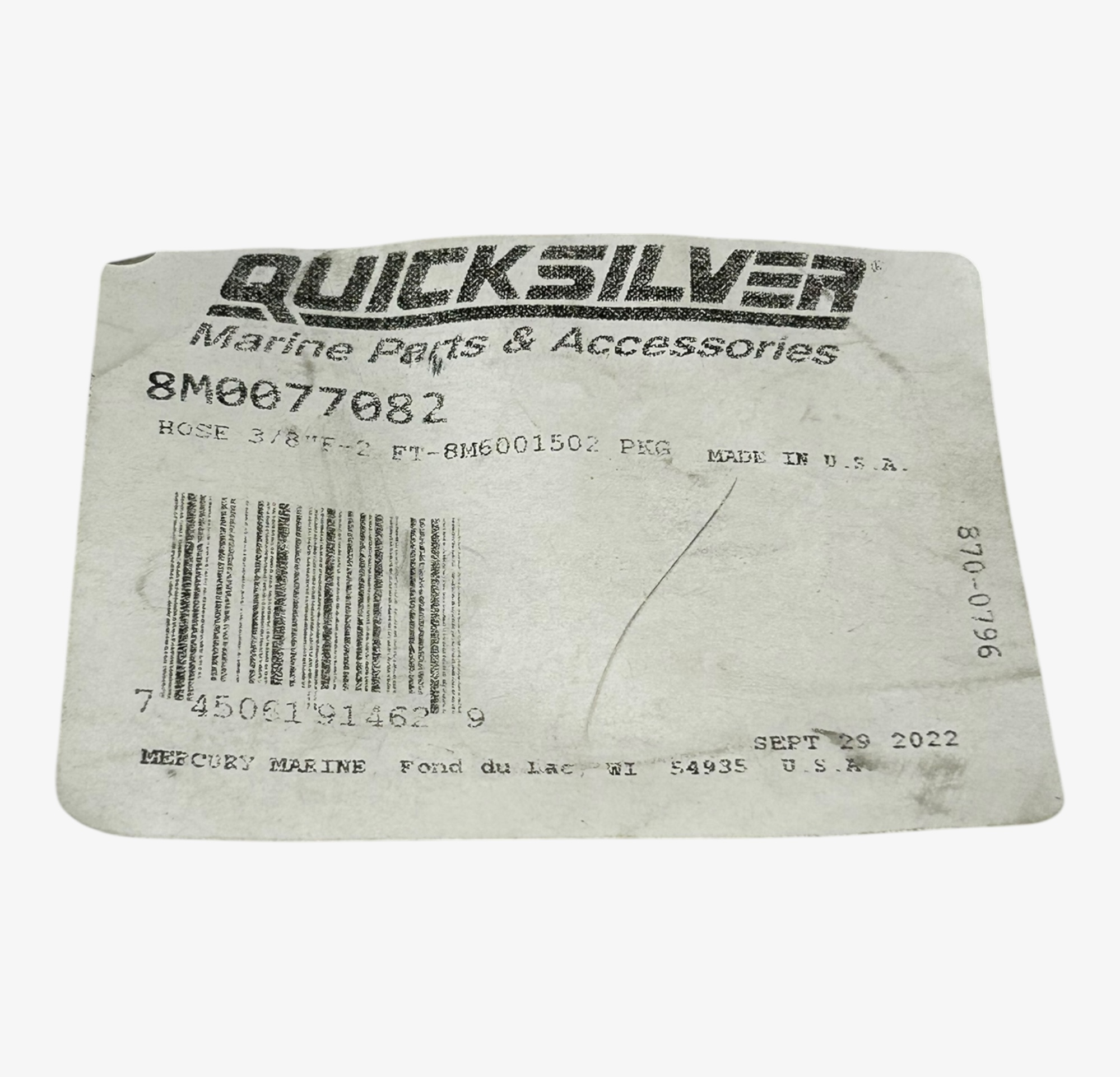 mercury-quicksilver-8m0077082-power-steering-hose-w-3-8-fitting-2-ft-felix-ommo33069-20250916-090515-695277