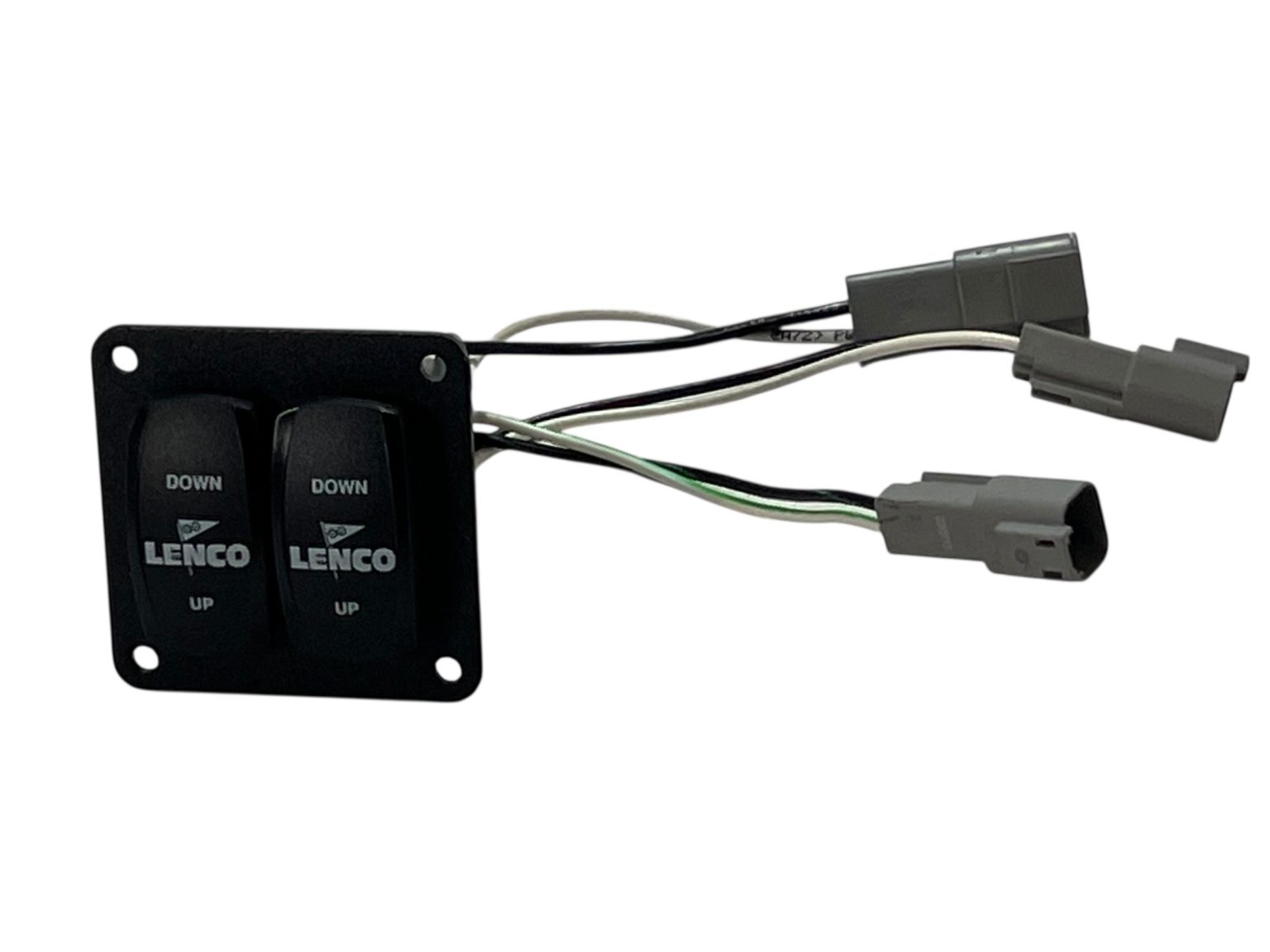 Two Faces Rocker Switch Lenco 30137-101, Dual Rocker Switch, Control Panel, 2 3/4in x 2 3/4in ...