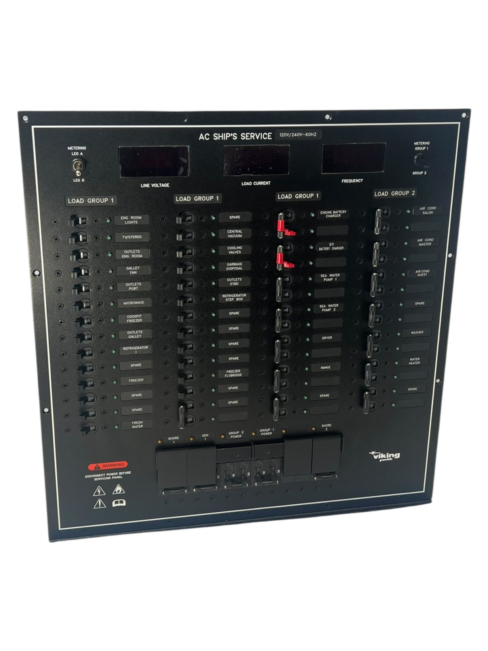 Paneltronics Marine Electrical Panel, 120V/240V 60Hz, For Viking Yachts ...