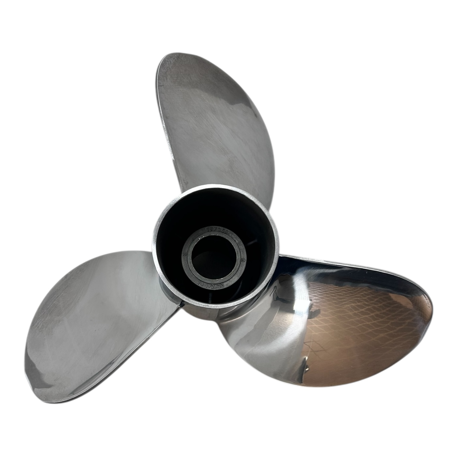 Evinrude Johnson 3 x 14 1/2 x 23, Stainless Steel RX3 Propeller 177358 ...