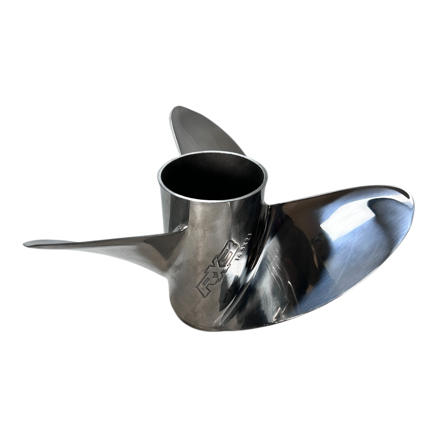 Evinrude Johnson 3 x 14 1/2 x 23, Stainless Steel RX3 Propeller 177358 ...
