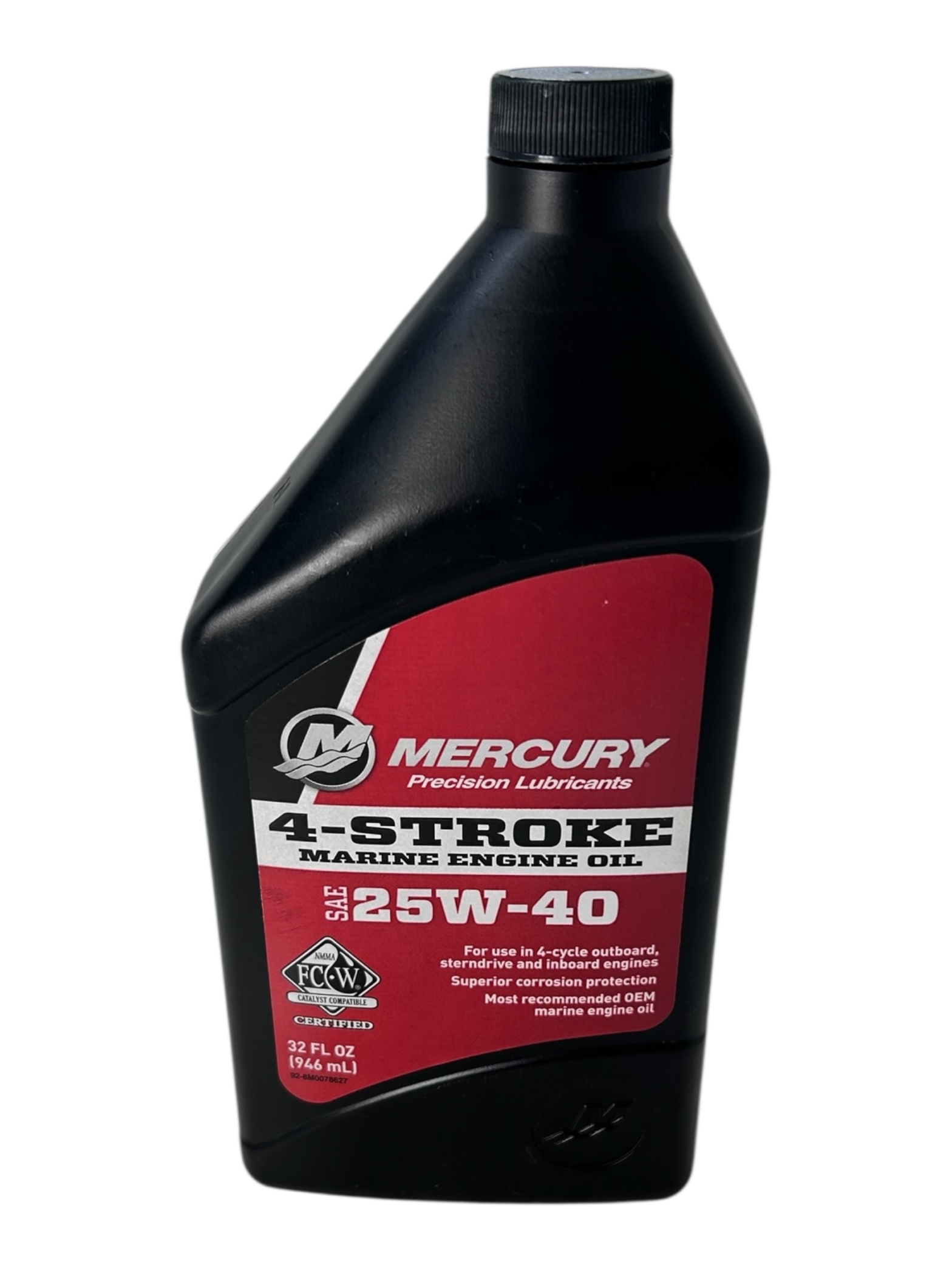 Mercury 92-8M0078627, Marine 4 Stroke Engine Oil 25W-40 - 32 FL OZ