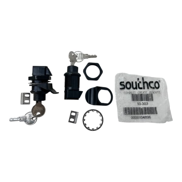 SouthCo 93-303, Marine Push Button Latch Lock w/ Keys For Glove Box - 2 ...