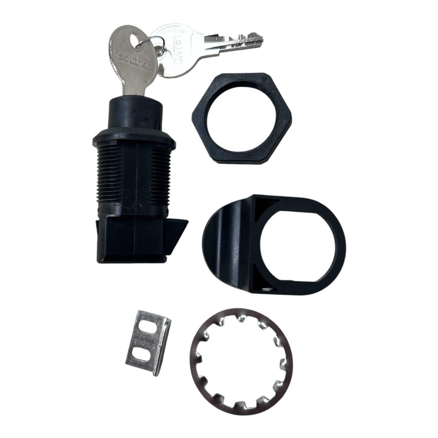 SouthCo 93-303, Marine Push Button Latch Lock w/ Keys For Glove Box - 2 ...