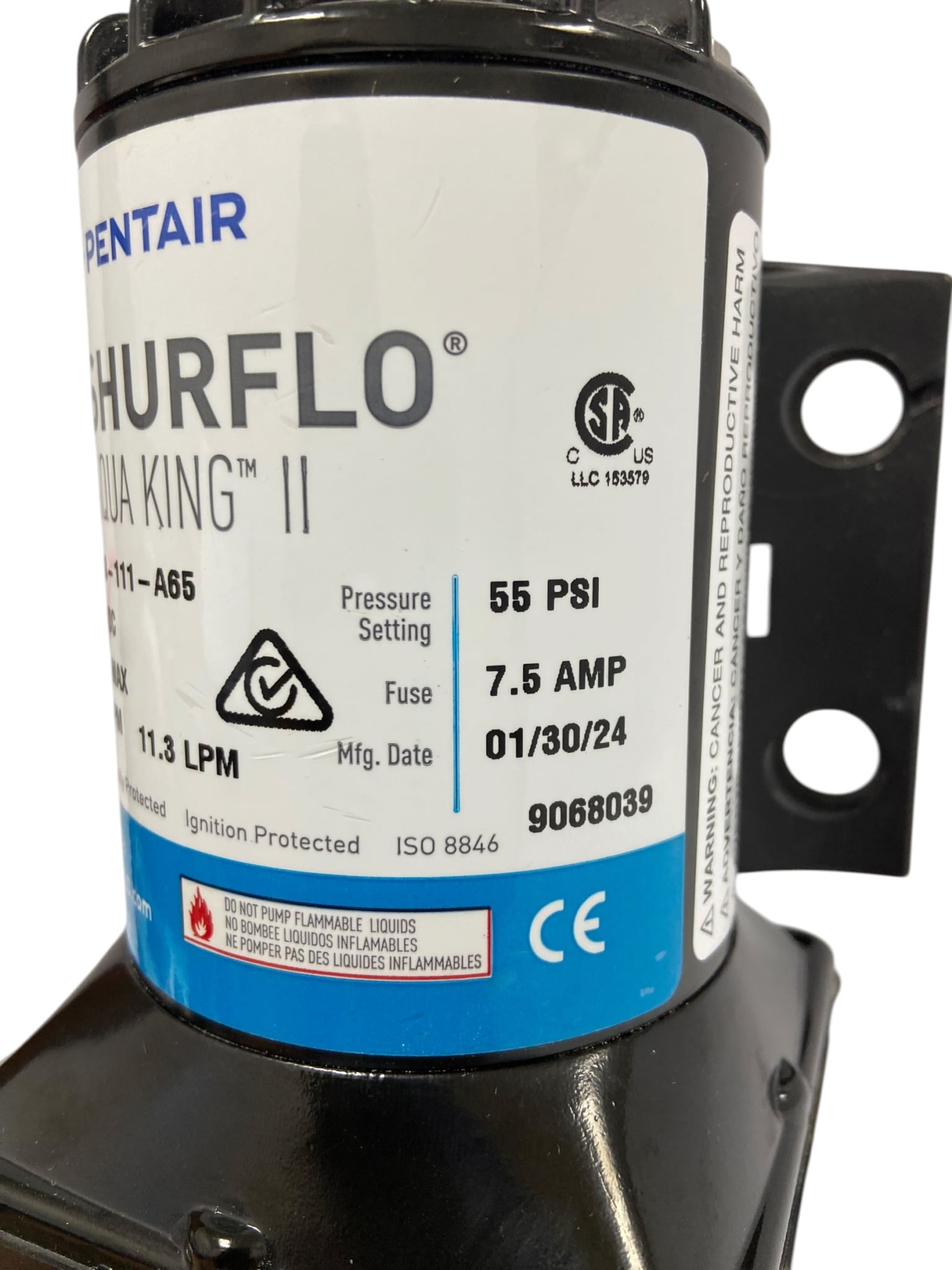Pentair Shurflo Aqua King II, Fresh Water Pump, 12VDC, 4138-111-A65 OEM ...