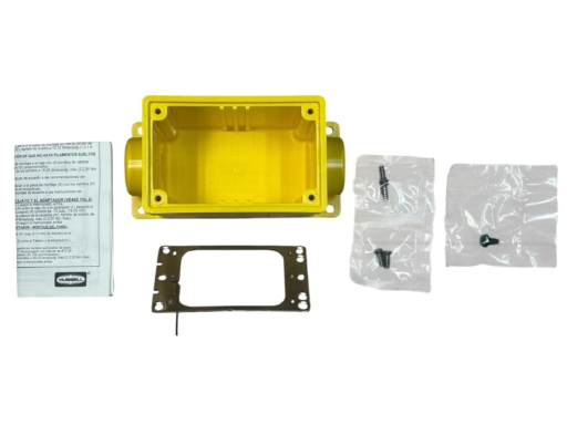 Hubbell 36-HBL60CM83A, Marine Water Tight FD Yellow Box Enclosure