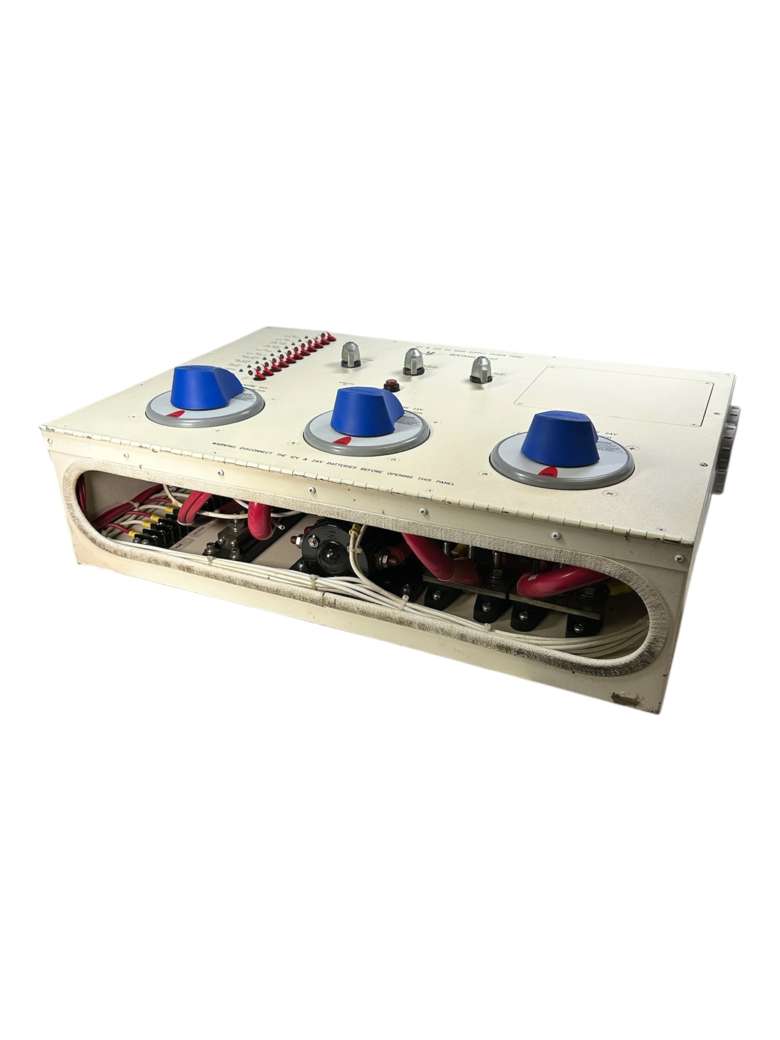 Bertram Yacht Main DC Power Panel Twin Engine & Dual Generator Breakers ...